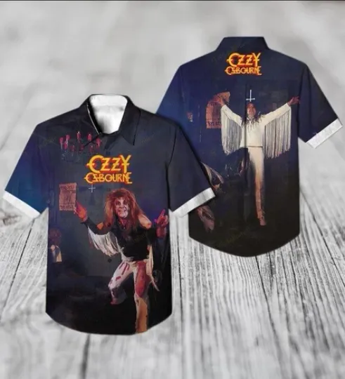 Ozzy Osbourne Diary of a Madman Album Cover Hawaiian Shirt Aloha Beach Summer