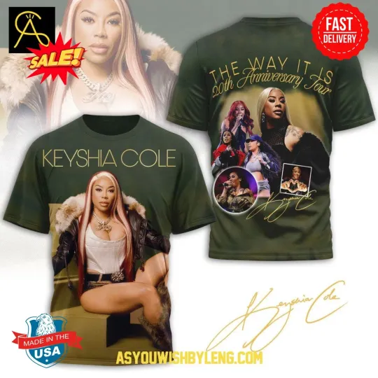Keyshia Cole The Way It Is 20th Anniversary Tour 2025 3D T-Shirt