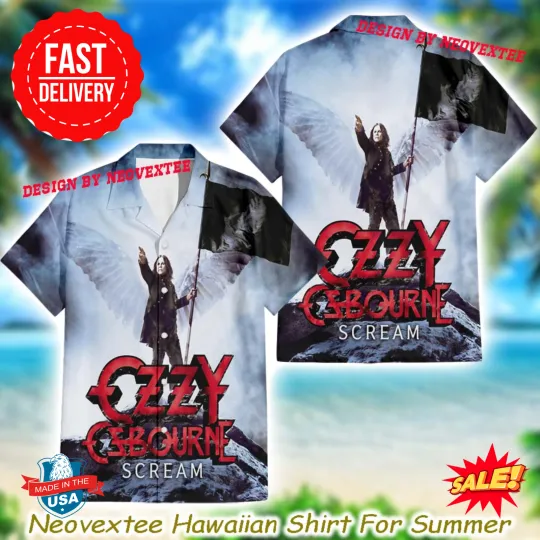 Ozzy Osbourne Scream Album Cover Hawaiian Shirt 2025 Summer Aloha