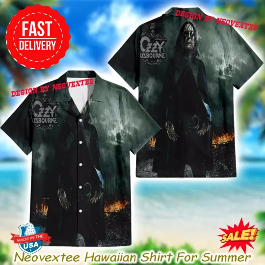 Ozzy Osbourne Black Rain Album Cover Hawaiian Shirt