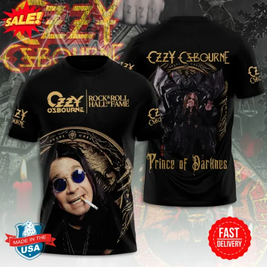 Ozzy Osbourne Rock N Roll 3D T-Shirt All Sizes