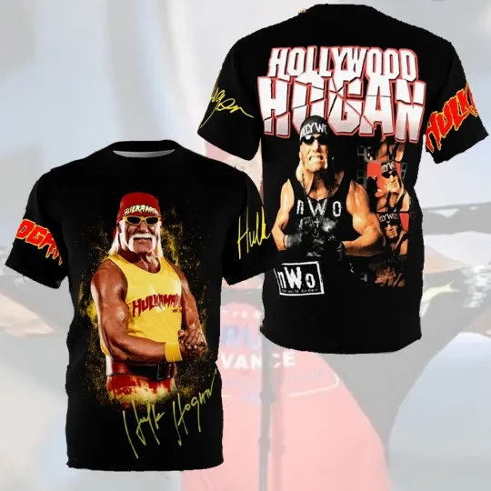 Hulk Hogan Hulkamania All-Over Print 3D T-Shirt RIP Hogan 1953-2025