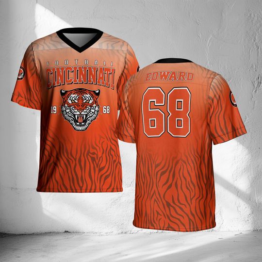 Custom Cincinnati Name And Number Football Jersey, Cincinnati Team Shirt, Personalized Game Day Gift, Sports Fan Jersey, Cincinnati Jersey