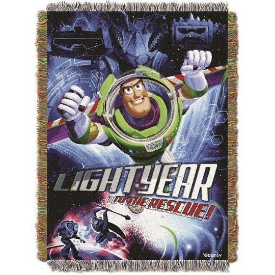 Toy Story Buzz Lightyear Woven Blanket, Disney Toy Story Characters Tapestry Woven,Magic Kingdom, Birthday Gift, Couch Decor