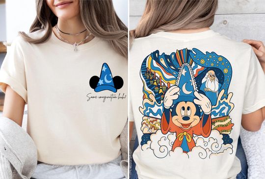 Some Imagination Huh Shirt, Disney Mickey Wizard Shirt, Fantasia Sorcerer Mickey Shirt, Disneyworld Trip Shirt, Disney Fantasy Tee