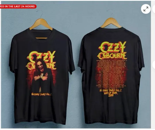 Ozzy Osbourne No More Tours Vol. 2 World Tour '18 Black Double Sided Shirt.