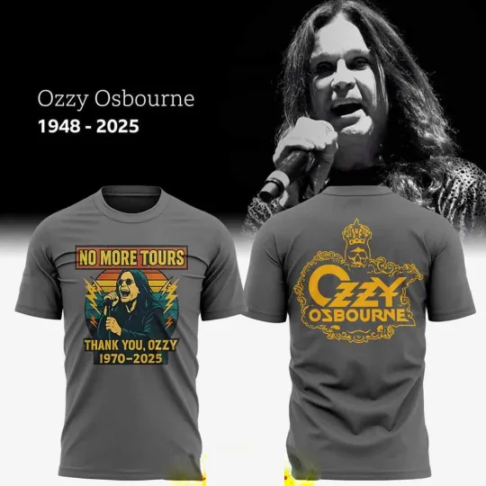 Rip Ozzy Osbourne No More Tour 2-sided t-shirt NE931