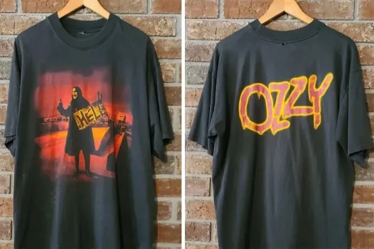Ozzy Osbourne Ozzy Hitchhiking To Hell Black 2 Side Unisex Shirt KH16248