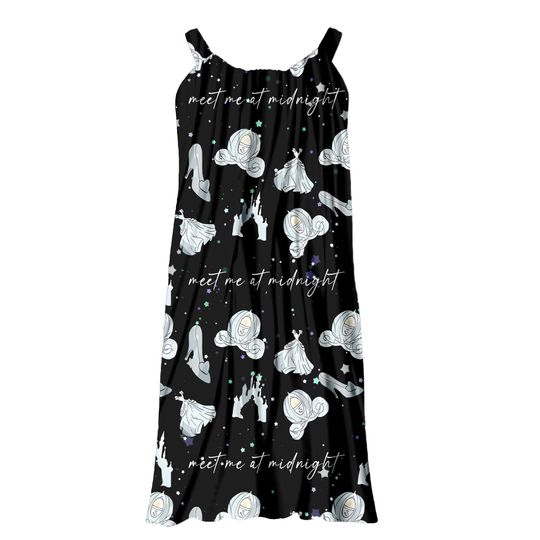 Cinde Princess Sling Summer Dress, Meet Me At Midnight Dress, Disney Princess Summer Sundress, Disneyland Trip Family Outfit Women