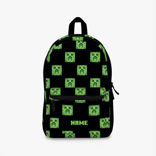 Minecraft Custom Backpack for Kids, Unique Gamer School Bag, Personalized Gift
