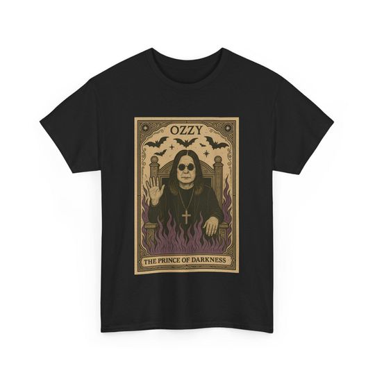 Ozzy Inspired Tarot Card T-Shirt, Heavy Metal Graphic Tee, Unisex Band Shirt
