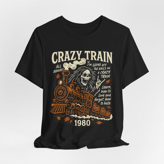 Ozzy Osbourne Commemorative Tshirt - Unisex Tee, Crazy Train, Halloween Edition, Rock Band Merch, Music Lover Gift, Vintage Tee