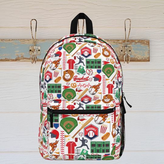 Baseball Backpack Back to School Book Bag Play Ball Back to School Gift Summer Camp Backpack Sports Book Bag