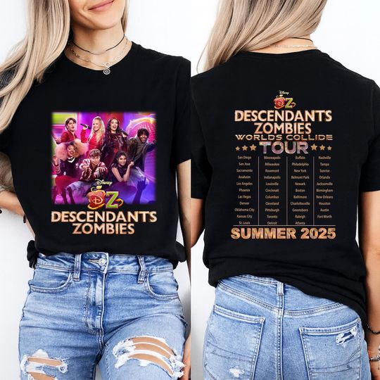 Descendants Zombies World Tour Matching Shirt, The Rise Of Red Group Shirt, Descendants Concert, Summer Music Festival 2025 Trip