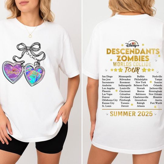 Descendants Zombies World Collide Tour Shirt, The Rise Of Red Characters, Summer Music Festival 2025 Shirt Gift Th-vtn-237