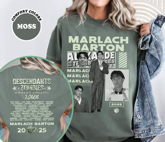 Malachi Barton Shirt, Descendants Zombies Worlds Collide Tour Shirt, The Rise Of Red Tee, Descendants Concert, Summer Music Festival 2025