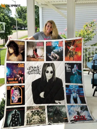Ozzy Osbourne Quilt Blanket for Fans Home Decor Soft Fleece