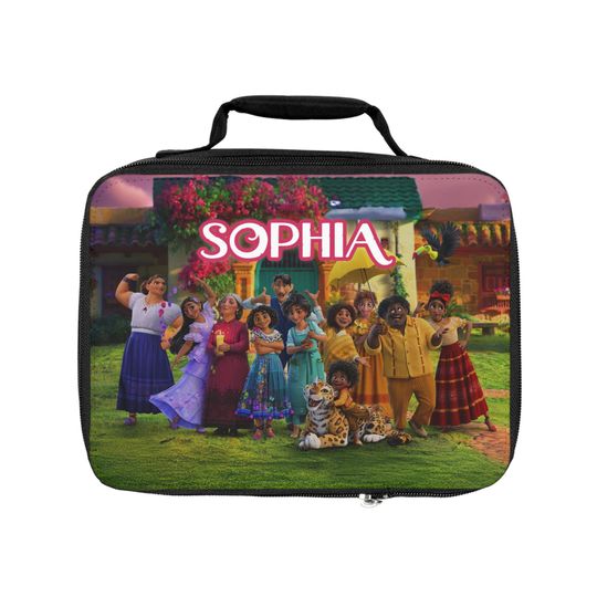 Encanto Personalized Lunch Bag with Custom Name  Magic Family & Emotion-Inspired Design  School Tote for Kids