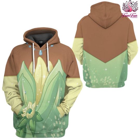 Tiana Princess Halloween Cosplay Hoodie, Tiana Princess All Over Print Shirt, Princess and the Frog,Princess Costume Shirt,Halloween Costume