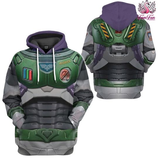 Buzz Lightyear 3D Full Over Print Hoodie | Toy Story Buzz Lightyear Cosplay Shirt | Toy Story Merch | Magic Kingdom Toy Story Hoodie