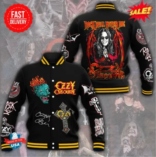 Black Sabbath x Ozzy Osbourne Baseball Jacket S
