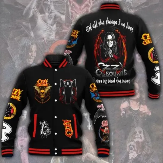 Black Sabbath x Ozzy Osbourne Varsity Baseball Jacket