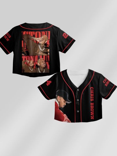 Personalized Chris Brown Breezy Bowl XX Tour 2025 Crop Top Baseball Jersey, Breezy Bowl Jersey, Chris Brown Jersey, Gift for Team Breezy
