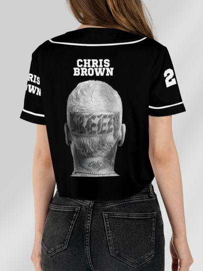Chris Brown Crop Top Baseball Jersey, Breezy Bowl XX Tour 2025 Jersey, Personalized name & number baseball jersey, Gift for Team Breezy