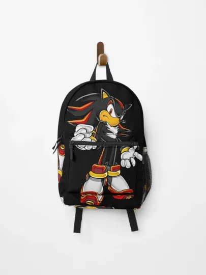 Shadow Sonic Backpack, Dark Rival Speedster Bookbag for Sonic Fans