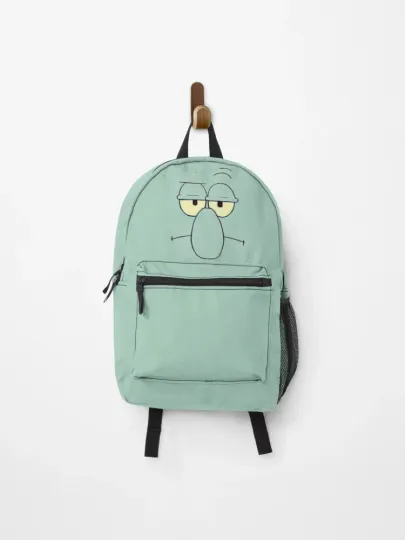 Squidward Face Spongebob Backpack, Funny Meme Cartoon Bag for Fans