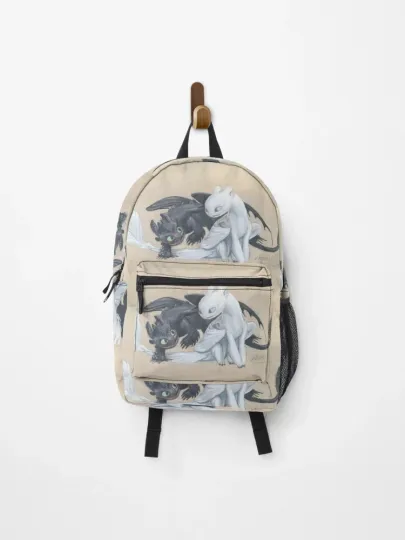 Toothless and Lightfury Backpack, HTTYD Dragon Lovers Gift Bag for Kids