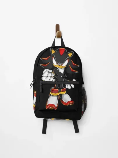Shadow Sonic the Hedgehog Backpack, Cool Gamer Bag for School Gift