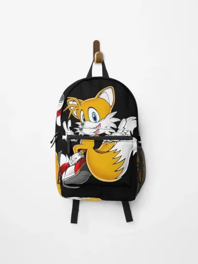 Tails Backpack, Sonic the Hedgehog Fox Sidekick Kids School Bookbag