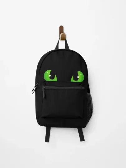 Toothless Eyes Backpack, Dragon Eye Design Bag, Fantasy Style Bookbag