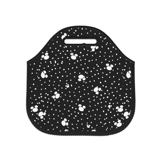 Polka Dot Neoprene Lunch Bag, Mother's Day Gift, Back To School Lunch Bag, kids Lunchbox