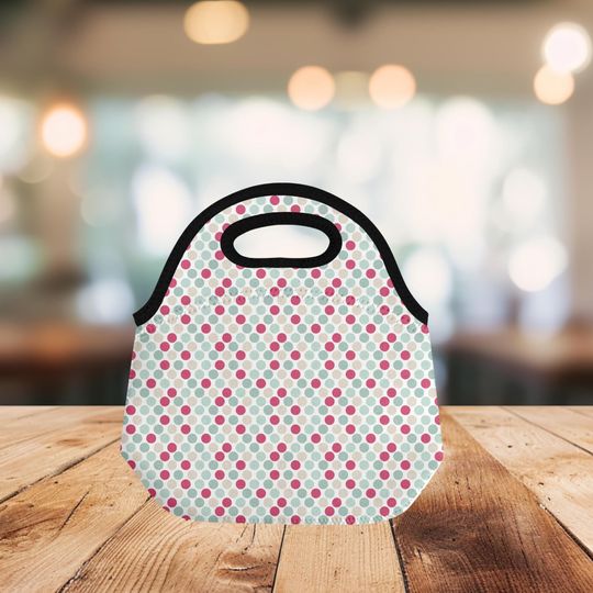 Neoprene Lunch Bag - Dots