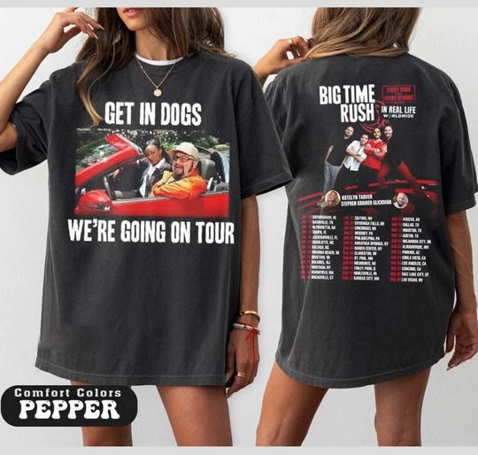 Big Time Rush Tour Funny 2 Side Vintage Comfort Colors Shirt, Big Time Rush Tour 2025 TShirt, Concert Band Shirt, 90s Music Y2k Tee, For Her