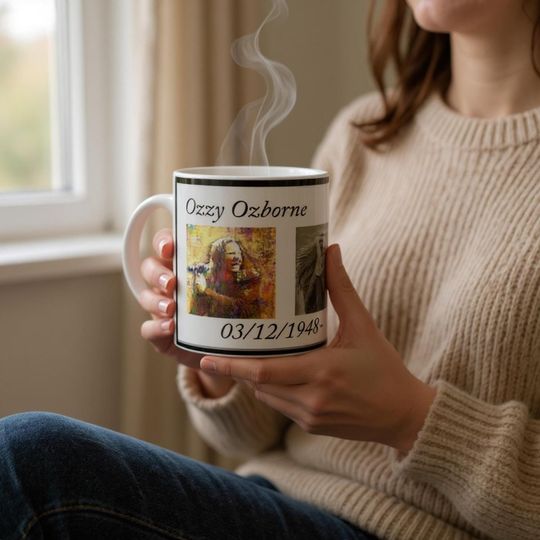 Ozzy Osbourne Memorial Mug, Black Sabbath Singer Gift