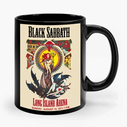 Rock Ozzy Osbourne & Black Sabbath Long Island Arena Concert Ceramic Mug