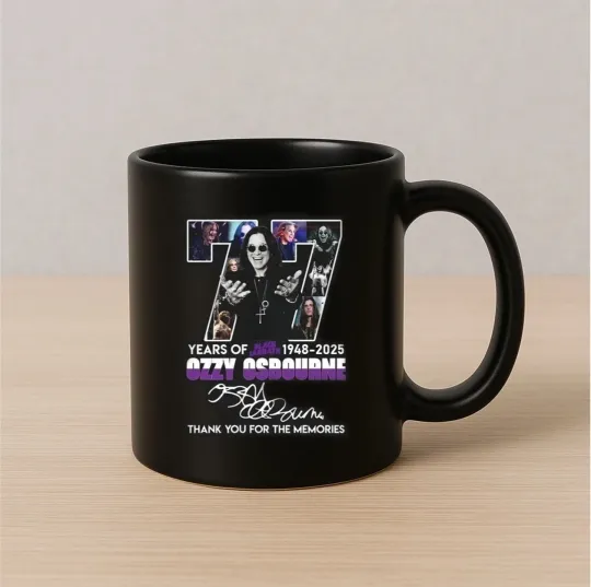 Ozzy Osbourne 77th Anniversary Mug