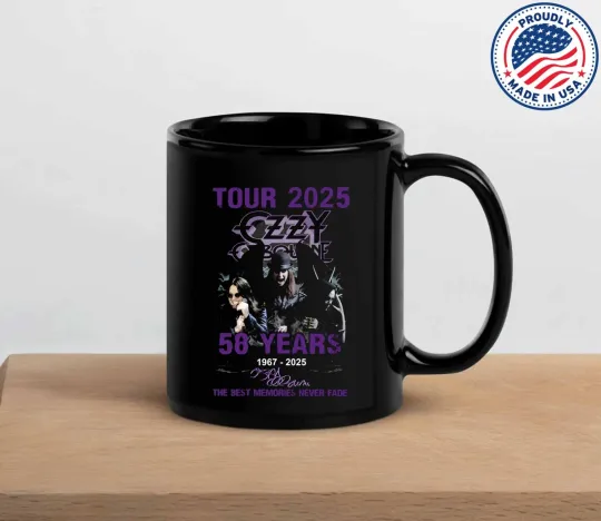 Ozzy Osbourne Tour Signature 58 Years Coffee Mug