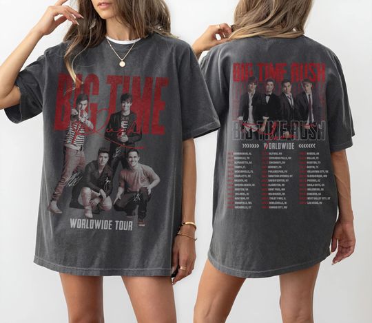 Comfort Colors Big Time Rush Tour 2025 Shirt, Big Time Rush Band Tee, Concert Shirt, Pop Music Fan Gift, Vintage 90s Music BTR Merch