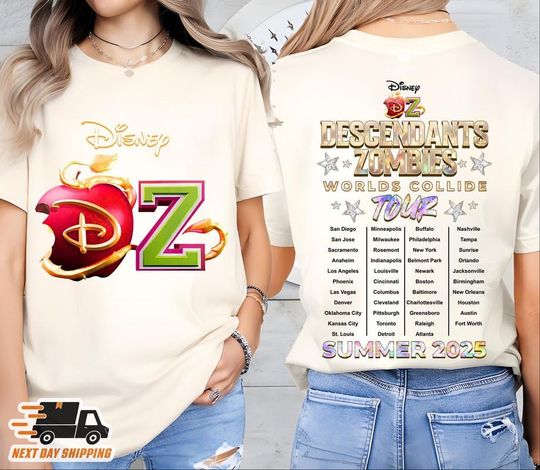 Comfort Colors Descendants Zombies 4 World Collide Tour Shirt, The Rise Of Red Characters, Summer Music Festival Descendants Team Shirt
