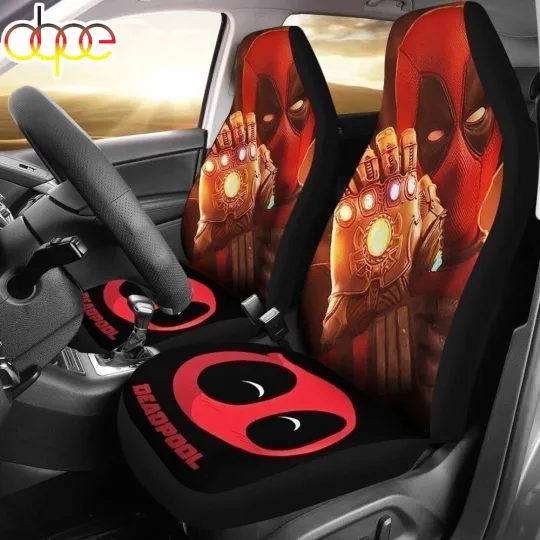 Deadpool Infinity Gauntlet Car Seat Covers Marvel Funny Fan Accessories