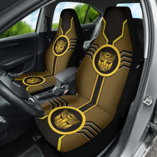 Gold Transformers Autobots Car Seat Covers Custom Fit Gift for Fans