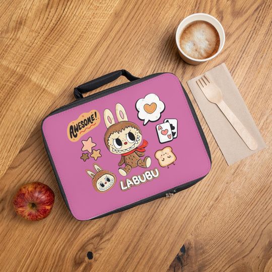 LABUBU Lunch Bag for Kids, Fun Snack Carrier, School Supplies, Eco-Friendly Lunch Box, Adorable Meal Tote with LABUBU Design