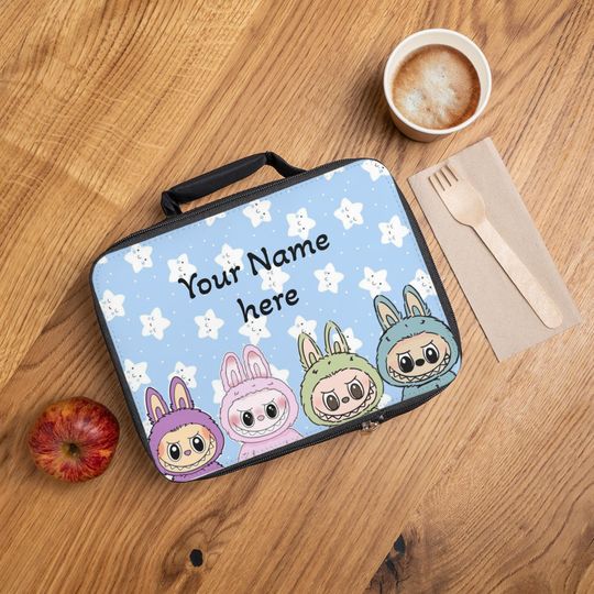 Personalized LABUBU Lunch Bag, Ideal for School, Kids, Custom Name Bag, Unique Gift, Eco-friendly Lunch Tote, LABUBU Lovers