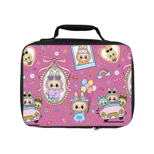 Labubu Lunch Bag - Back to School Insulated Lunch Tote for Kids, Cute Lunch Sack, Lunchbox for Children, School Lunch Bag, Food Storage Bag