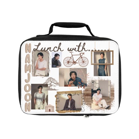 BTS Lunch with Namjoon insulated Lunch Bag, kpop insulated lunch bag, RM, Namjoon, gift for Army kpop fan, cold food bag, hot food bag
