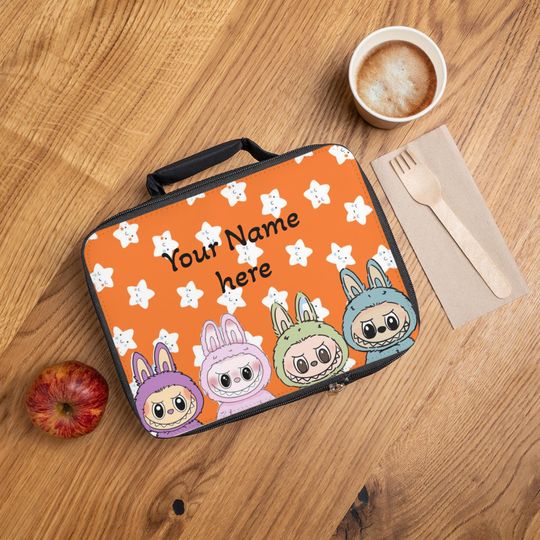 Personalized LABUBU Lunch Bag, Ideal for School, Kids, Custom Name Bag, Unique Gift, Eco-friendly Lunch Tote, LABUBU Lovers